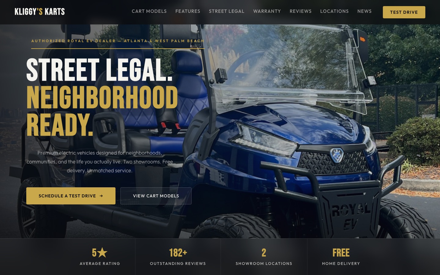 kliggyskarts.com homepage